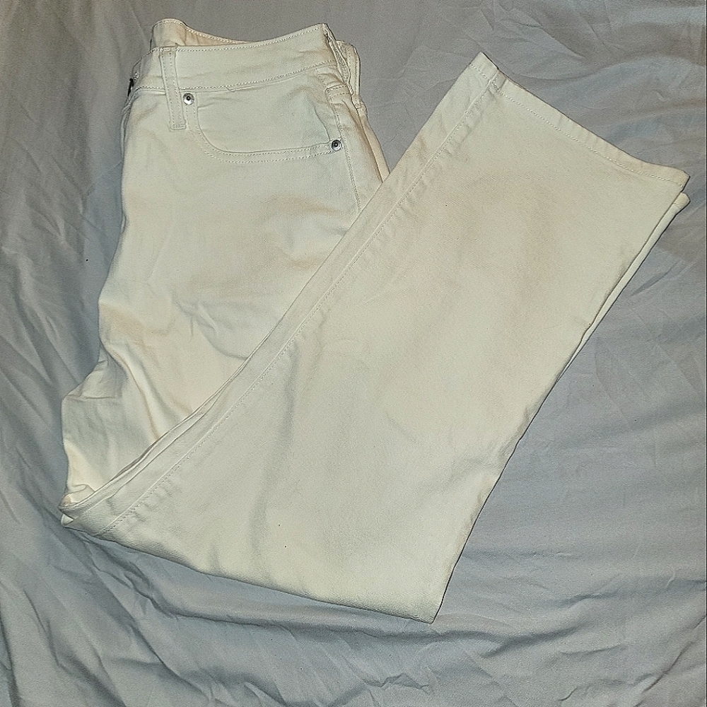 A New Day Jeans Cream 14 32R Off White